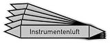 Aufkleber Rohrleitungskennzeichnung Instrumentenluft Grau, 7,2x1,2 cm, 20