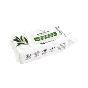 Best Pet Supplies Pet Wipes for Dogs – Dog Wipes Cleaning Deodorizing, for Coats, Ears, Paws – Cleansing Tea Tree, 100 Count