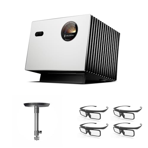 Valerion Home Theater Bundle - Buy 1 Get 5: Plus2 4K Laser Projector 2000 ISO Lumen + Ceiling Mount Bracket + 4×3D Glasses