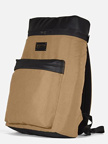 Image of Rectangle Backpack Unique Top Leather Classic Travel Laptop Bag Laptop Office /School /Travel /Business Water Resistant - Fits Up to 15.6 Inch Laptop Notebook