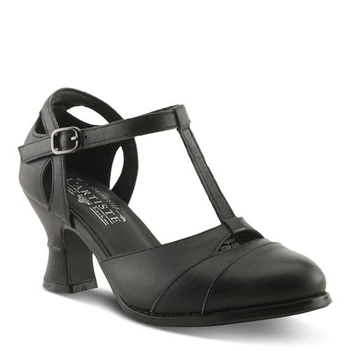 Spring Step L'Artiste Altamira T-Strap Heels | Baroque-Inspired Leather Pumps with Cutout Details2