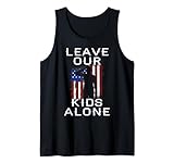 Photo Gallery lascia i nostri bambini soli bandiera usa anti-woke anti liberale veterano canotta Photo Gallery lascia i nostri bambini soli bandiera usa anti-woke anti liberale veterano canotta