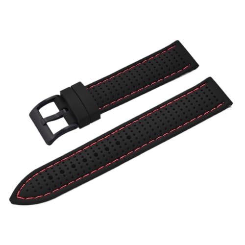 Bracelet de montre en silicone poreux respirant 22mm caoutchouc homme femme