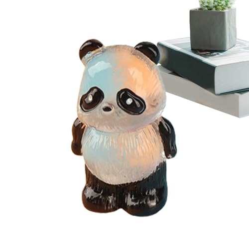 Figurines de petit panda,figurines panda mini - Figurines animales portables,Panda en résine peint à la main pour les amis de la famille