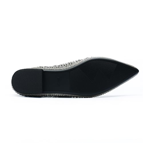 Flats Shoes Women Rhinestone Pointed Head Flats Comfortable Soft Memory Foam Insole Flat Shoes4