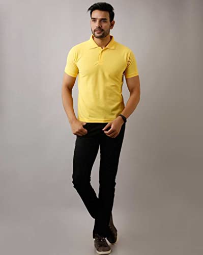 Image of INKKR Men's Polo Neck Half Sleeve Solid T-Shirts