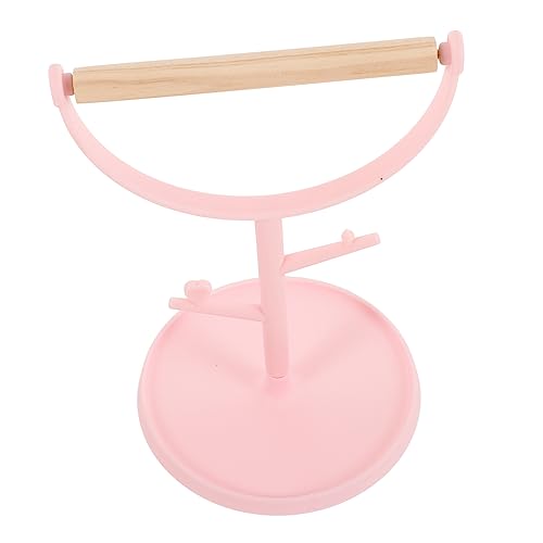 BUGUUYO Soporte De Entrenamiento para Pájaros Soporte De Plataforma para Pájaros De Escritorio Soporte para Loros Plástico Y Madera