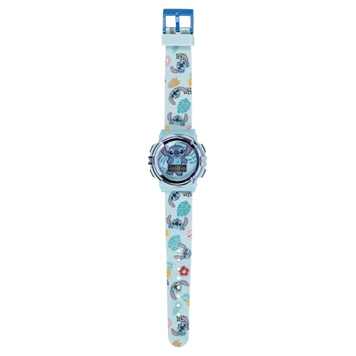 disney stitch kids lcd watch  flashing light-up dial digital time display adjustable strap fun character design perfectfor boys amp girls  fits wrists 55 to 8