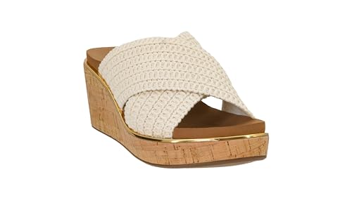Image of Corkys Footwear The Peace Out 2.5-Inch Woven Strap Wedge - Trendy and Chic Strap Design, Comfortable, Lightweight, and Durable Summer Wedges for Versatile Fashion