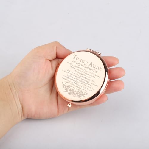 Espejo compacto redondo para maquillaje miniatura 4