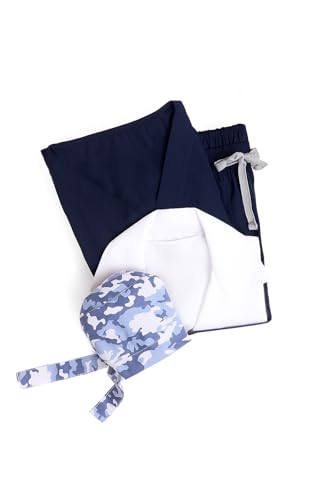 Image of KNYA Doctor Gift Set - Classic Women's Scrub Suit, Lab Coat & Scrub Cap | Medical Apparel Combo for Doctors, Nurses & Healthcare Professionals | Residency Starter Kit | Comes in a Premium Gift Box