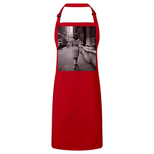 Tablier cuisine rouge femme élégante New York vintage chic