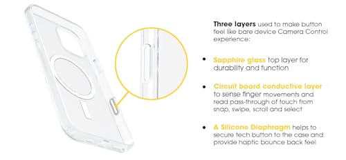Image of OtterBox iPhone 16 (Only) - Symmetry+ Series Clear Case - Clear - with Camera Control - Snaps to MagSafe - Ultra-Sleek - Raised Edges Protect Camera & Screen - Retail Packaging
