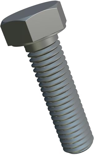 M24x60 Pernos de cabeza hexagonal, pernos hexagonales métricos, tornillos de cabeza para construcción metálica, automotriz, maquinaria, acero galvanizado Class 8.8 DIN933 24mm x 60mm (Pack of 1)
