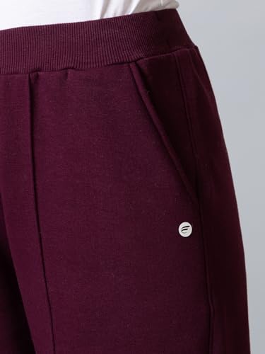 Image of Women Cotton Fleece Solid Track Pant