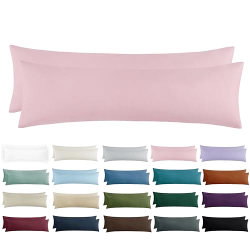 Tifschlaf Seitenschläferkissen Bezug 40 x 145 - Kissenbezug 40x145 Seitenschläfer Kopfkissenbezug 2er Set Rosa mit Reißverschluss aus Mikrofaser Weich, 145x40 cm Pillow Case Tifschlaf Seitenschläferkissen Bezug 40 x 145 - Kissenbezug 40x145 Seitenschläfer Kopfkissenbezug 2er Set Rosa mit Reißverschluss aus Mikrofaser Weich, 145x40 cm Pillow Case