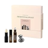 JUNGLÜCK IN A BOX Fresh Eyes and Lips | Augen- und Lippenpflege Set für strahlende Augen & gepflegte Lippen | Hyaluron Lippenbalsam, Augengel, Peptide Wimpernserum & Augen Gua Sha