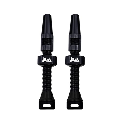 JRC Components 70MM Aluminum Tubeless Valve Stem Kit | Premium Presta Valves with Core Removal Tool | Suitable for Variety of Tubeless Tires: Road, Gravel, XC, Enduro, DH, etc - Black
