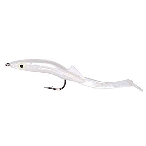 fish 6pcs/Set Suaves Mar Anguila Señuelos 80mm/2.6g Falso Cebo de Pesca Paddle Tail Lanzón Artificiales Señuelos Bianco Perla
