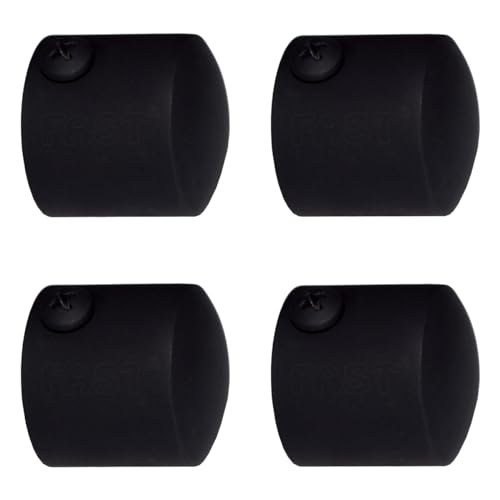 Image of FAST CB45S Black Heavy Stainless Steel Curtain Rod End Cap Bracket Or Finilas for Door and Window 1 Inch Curtain Rod Accessories (4)