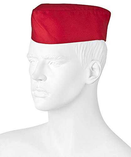 DESERMO Gastro Schiffchen verstellbar mit Klettverschluss | Hochwertige Profi Küchen-Mütze | Für Frau & Mann passend für alle Größen | Große Farbauswahl | 220g/m² – Bild 3