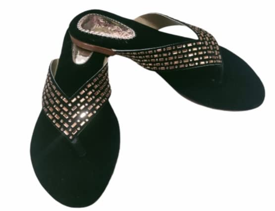 black flats slip ons
