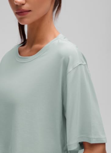 Image of CRZ YOGA Pima Cotton High Neck Crop T-Shirt