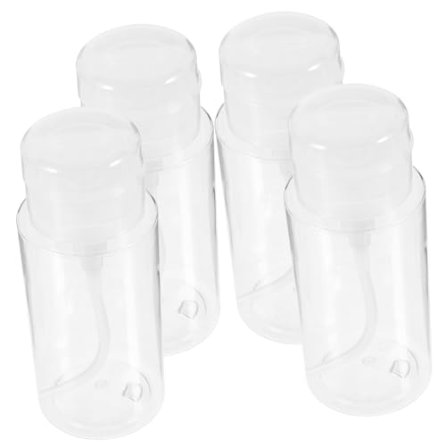 SOESFOUFU 4pcs Nail Remover Bottle Manicure Supplies Empty Bottles Nail Polish Remover Pump Dispenser Empty Storage Bottles Portable Bottle Empty Pump Bottles Pump Bottle Dispenser