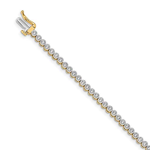 14k Yellow Gold Diamond Tennis Bracelet 7 Inch Bm Fine Jewelry For Women Gifts For Her 31wK4AS22CL