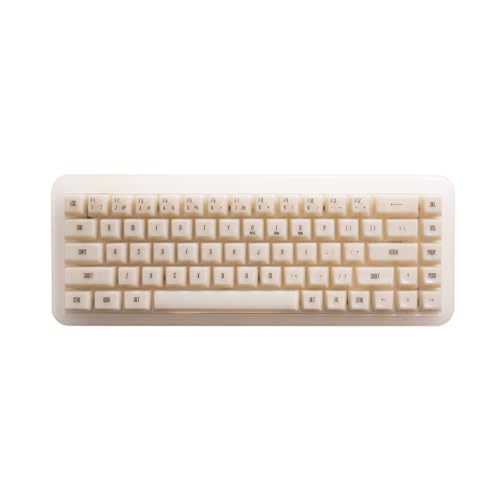 Akko YU01 Mechanical Gaming Keyboard with Transparent Keycaps, RGB Backlit, Hot Swap, 2.4G Wireless/Bluetooth/Wired, 68-Key, US Layout (Antique Jade,