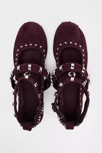 Goth Sandals Emo Shoes Ballet Sneakerina with Metal Charms Cute Y2K Kawaii Lolita Grunge Punk Rock Fashion Alternative Aesthetic Shoes Rave Styling Outfits for Gothic Girls Altgirls Egirls4