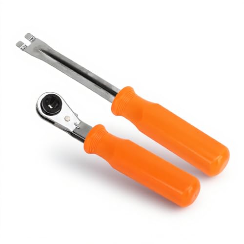 2Pcs Automatic Slack Adjuster Tool Set Automatic Slack Adjuster Release Tool & Wrench Slack Adjuster Tools for Big Truck with 5/16 Double Ratcheting Wrench Trailer Brake