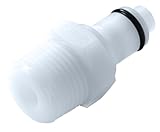 Colder PLCD24004 Acetal Tube Fitting, Insert, Shutoff, In-Line, 1/4