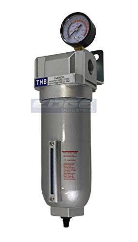 HEAVY DUTY INDUSTRIAL GRADE COALESCING FILTER WITH 0.01u MICRON ELEMENT, METAL BOWL, REMOVES 99.98% MOISTURE, VAPOR AND OIL FROM COMPRESSED AIR LINES, AUTO DRAIN (3/4" NPT, 11oz) - Thumbnail 2