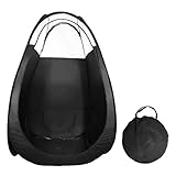 VARIPOWDER ポップアップ式スプレータンニングテント ポータブル 折りたたみ式ブラックスプレータンテント サンレスタンテント Lサイズ スプレータンブース エアブラシアートメイクアップ&ペイント用 キャリーバッグ付き 74.8インチ x 47.2インチ