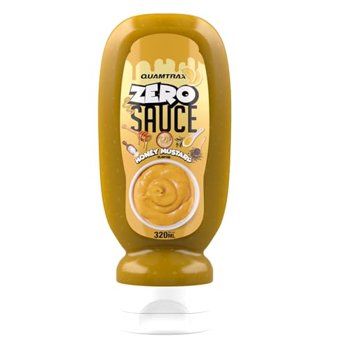 Quamtrax Nutrition - Salsa Gourmet Zero 0% Calorías - 330ml - Sabor auténtico, sin grasas y ligera (320, Miel mostaza)
