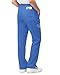 NY Threads Scrub Pants for Women Relaxed Fit, Mid Rise 5 Pockets Drawstring Womens Scrub Pants, 31 Inch Inseam, Large, Ceil Blue
