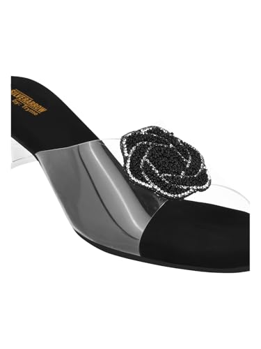 Image of SilverArrow womens Breezy Cove Heeled Sandal | Block Heel |Fashion Sandals |Jutti Sandal | Emboidery with Stone Design | Design perfect for Casual /Outdoor /Party