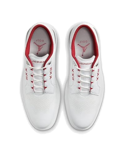 NIKE Jordan ADG 5 Men's Golf Shoes FQ6642 (White/Metallic Silver/Blue Tint/Fire Red 101) UK 10.5 (EU 45.5) - Image 4