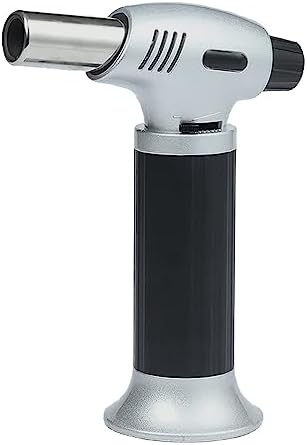 Ezolife Butane Culinary Torch - Adjustable Flame Kitchen Blow Torch For Creme Brulee, BBQ, Baking | 1300°C, 360° Rotation-1114306