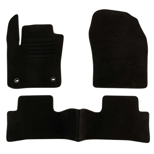 Tapis De Sol Sur Mesure Pour Toyota Yaris (2011-2017) - Antidérapant Autogrip - Set 3 Pièces Velours épais