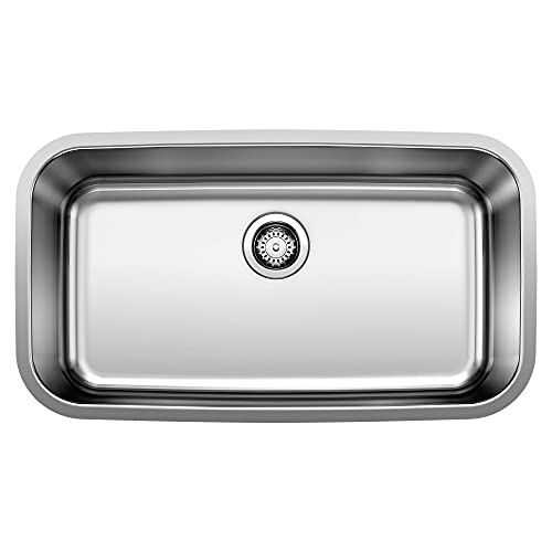 BLANCO, Stainless Steel 441024 STELLAR Super Single Undermount Kitchen Sink, 28" X 18"
