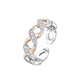 Rose Gold Adjustable Rings For Women - Sterling Silver Wedding & Engagement Rings - Jewellery Gifts
