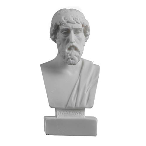 Estatua Plato Busto Filosofía Alabastro Hecho a Mano miniatura 3