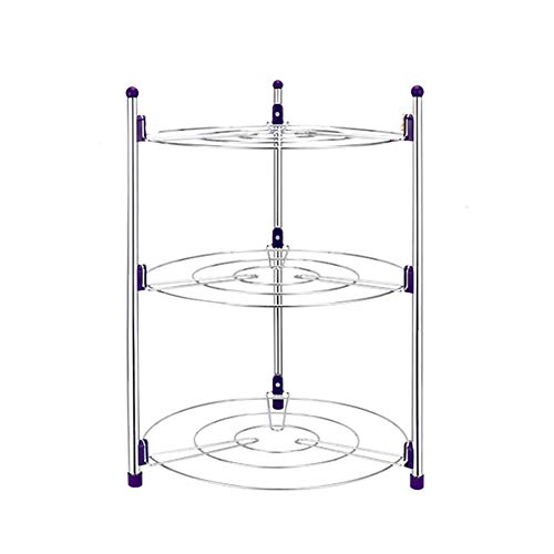 Usmascot 3-Niveles Estantería de Sartenes, Soporte de Ollas y Sartenes, Organizador de sartenes, Accesorios para Muebles de Cocina - Acero Inoxidable (3-Niveles)