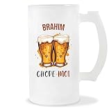 Planetee Chope de bière Brahim Chope-moi | Pinte Couple Saint Valentin Anniversaire Cadeau Romantique