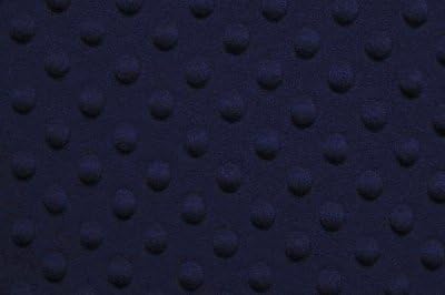 Minky Dimple Dot Fur Fabric, by The Yard (Navy Blue)