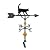 Montague Metal Products 32-Inch Deluxe Weathervane with Satin Black Cat Ornament