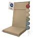 Produktbild Doppler Hochlehner-Auflage Sierra Sand 119x48x6 cm  Weiches Gartenstuhl-Polster mit Fleckschutz | Komfortable Sitzauflage mit Bindebändern für Balkon, Terrasse & Garten