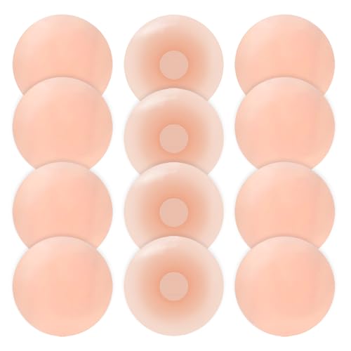 RIFNY Nipple Covers for Women, Silicone Pasties Nipple Cover, Reusable Adhesive Invisible Breast Petals Stickers for No Show Strapless Dress